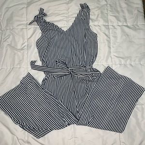 NWT Navy and white jump suit